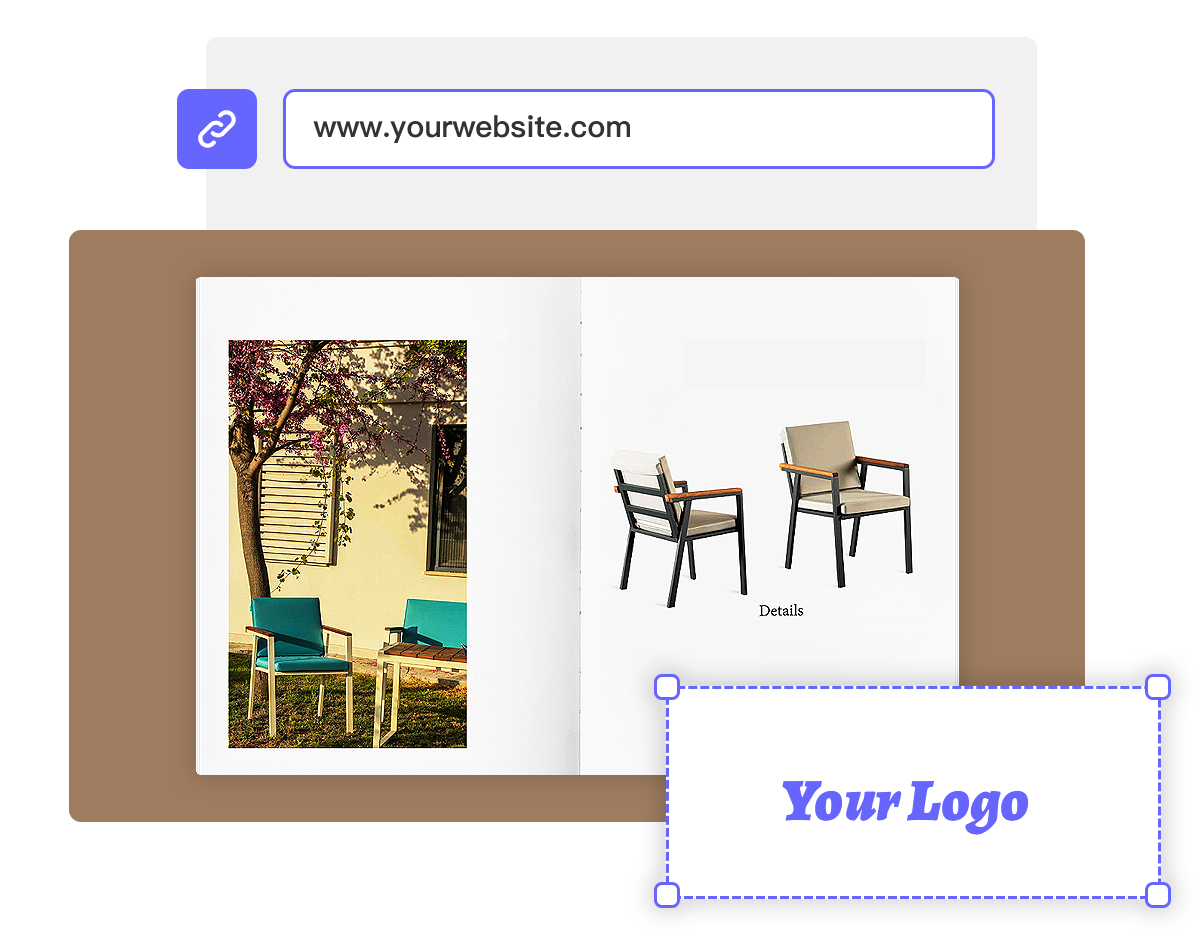 Branding the online booklet with customized logos