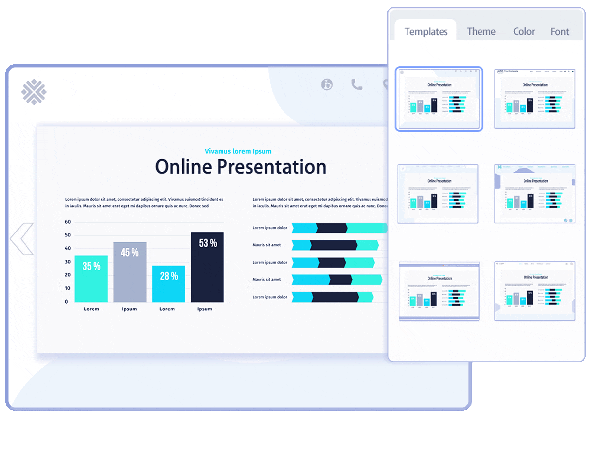 create presentation online with templates and themes