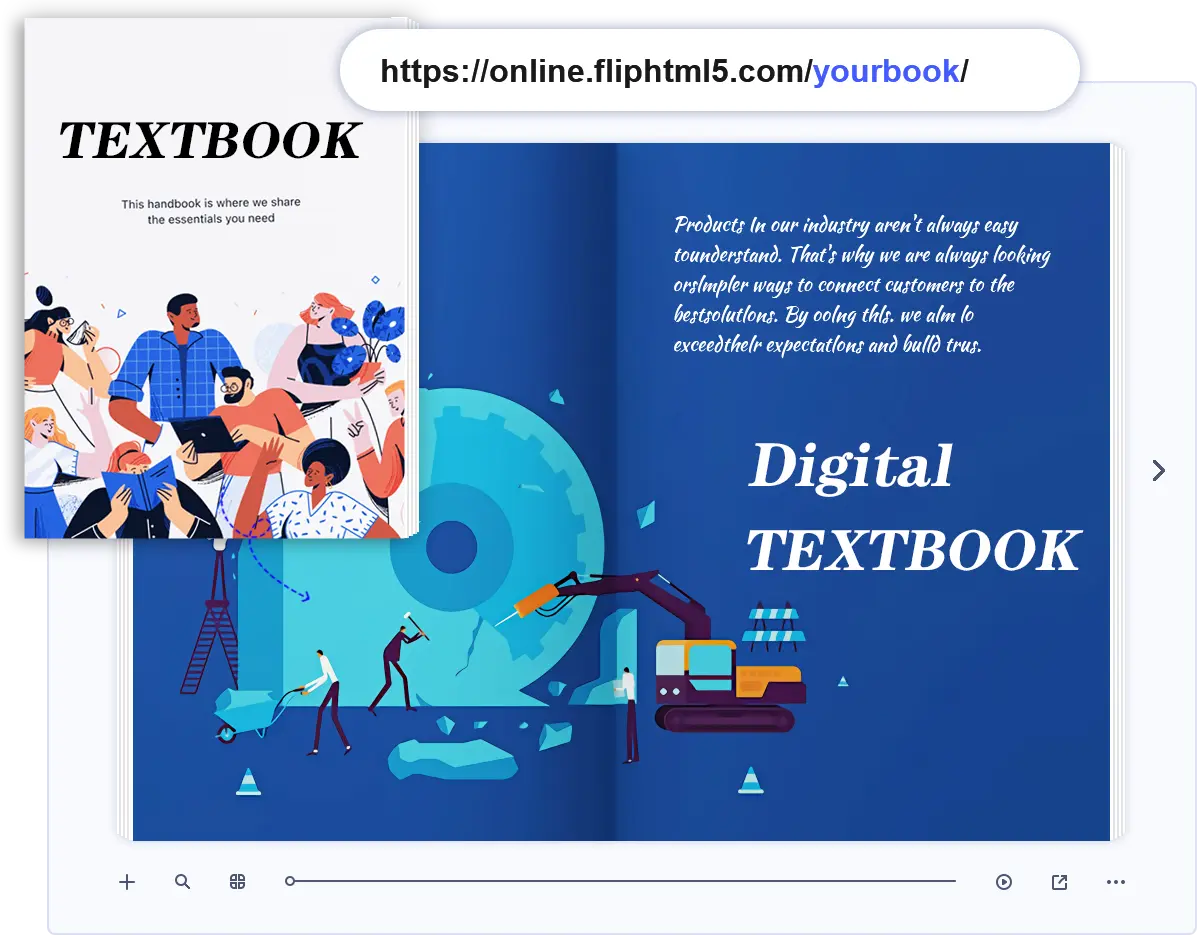 digital textbook maker with custom url