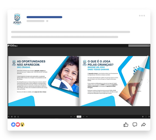 Share nonprofit brochure to Facebook via URL to raise public awareness