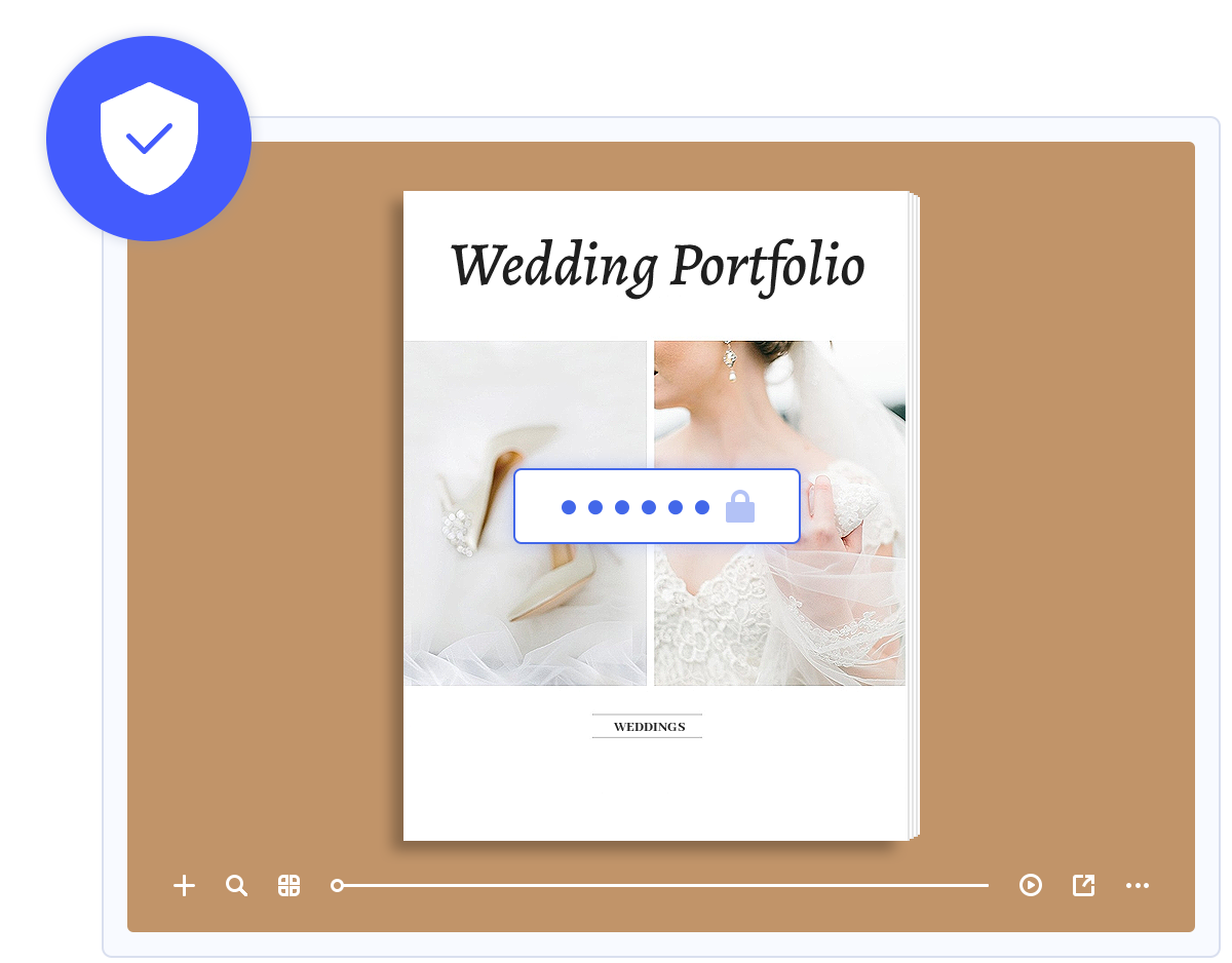 protect your digital portfolio with password