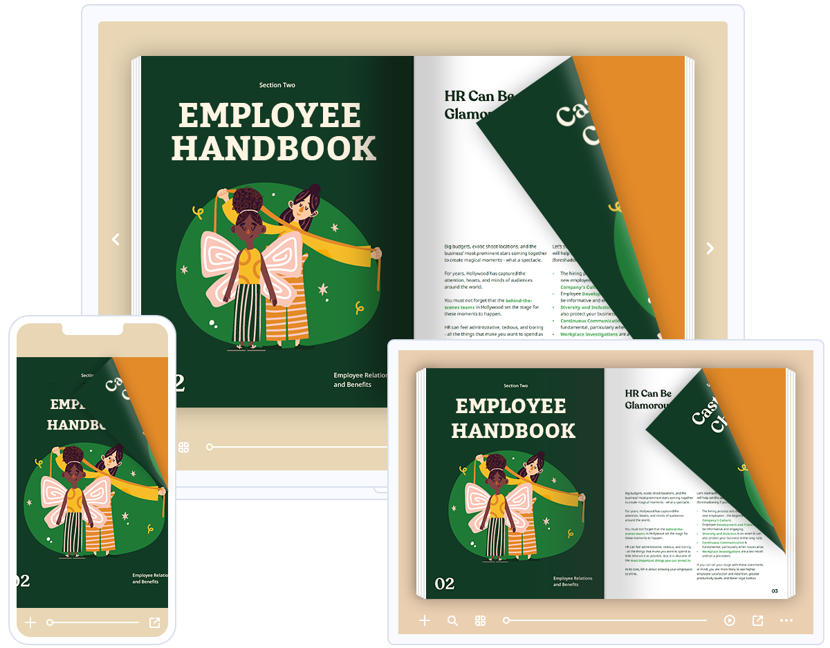 read employee handbook online across devices